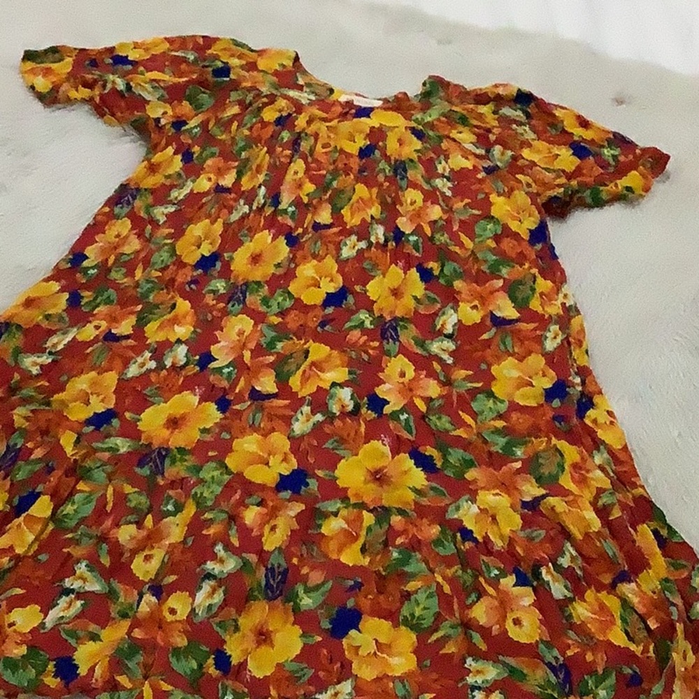 Bechamel tropical floral Hawaiian summer beach dress